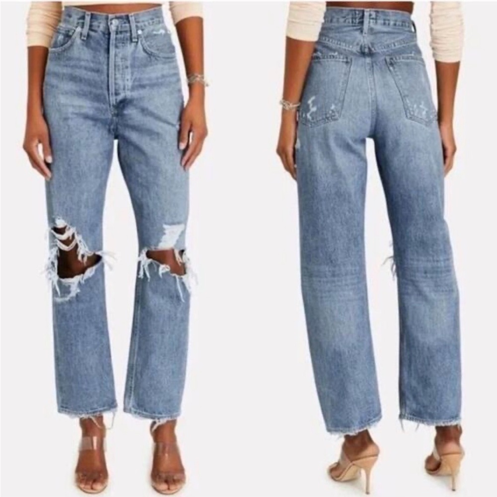 Agolde Women's Straight Leg Jeans - Light Blue